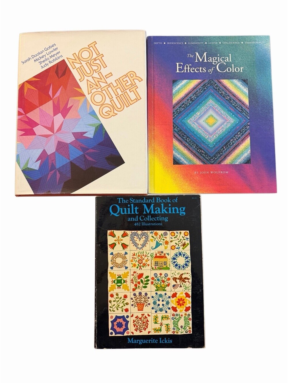 Lot (3) Of Vintage Quilting Pattern Design Books